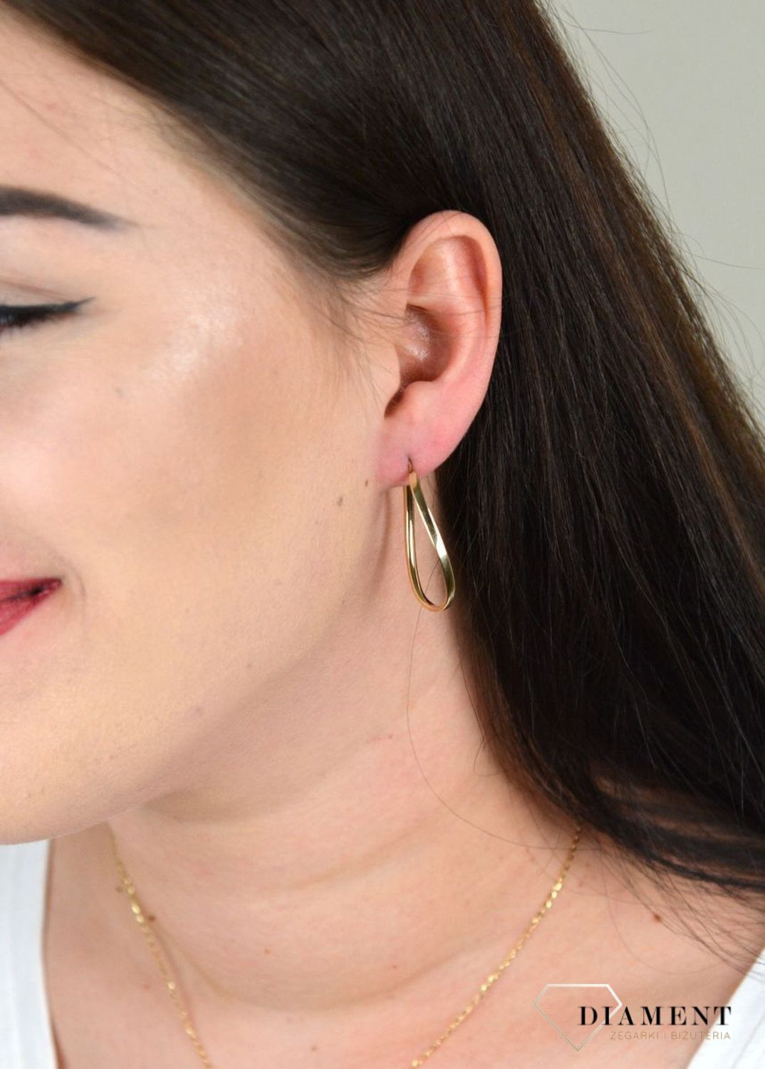 Złote kolczyki Falisty owal KL 8209B.jpg